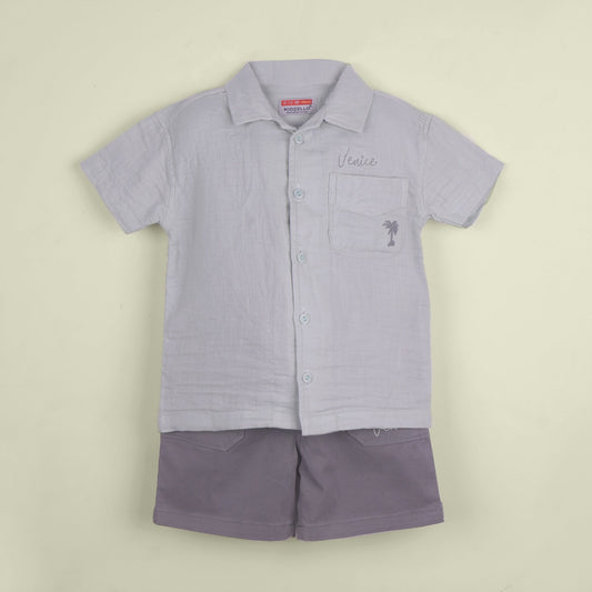 Cool & Casual – Mint Polo Shirt with Twill Shorts