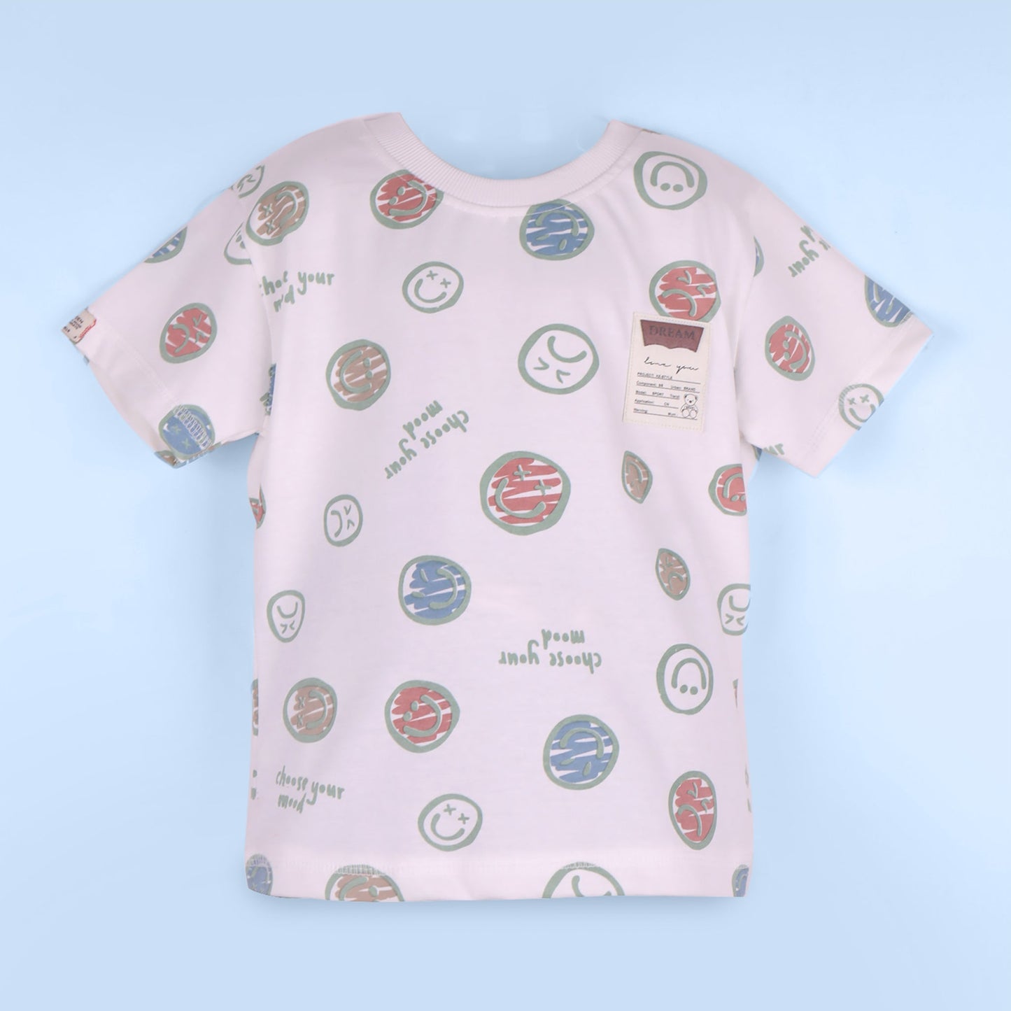 Choose Your Mood – Boys’ Mint Tee with Shorts by Kidzello