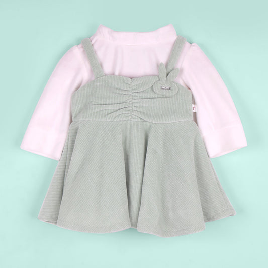 Just Tots Girls’ Partywear – Mint Velvet Applique Winter Dress