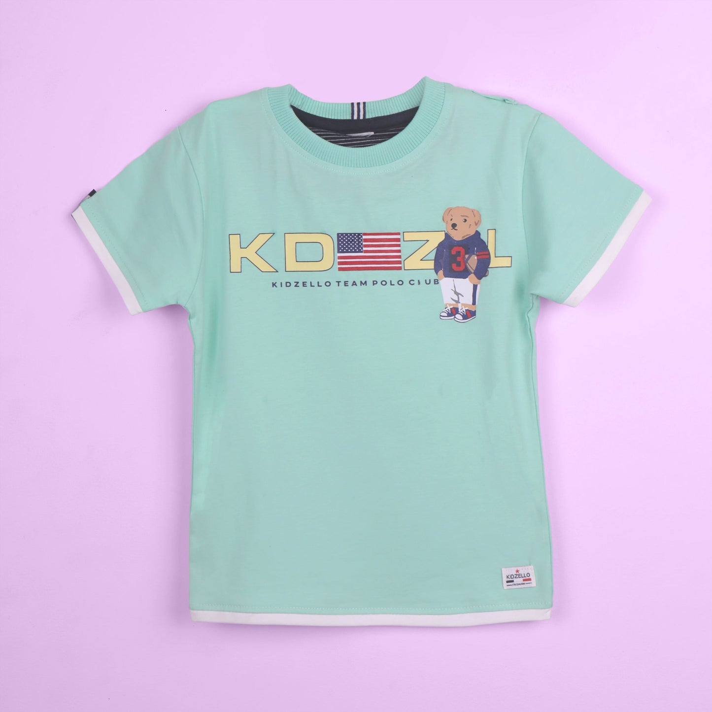 Cool & Playful – Boys’ Mint Cotton Outfit with Shorts & Braces