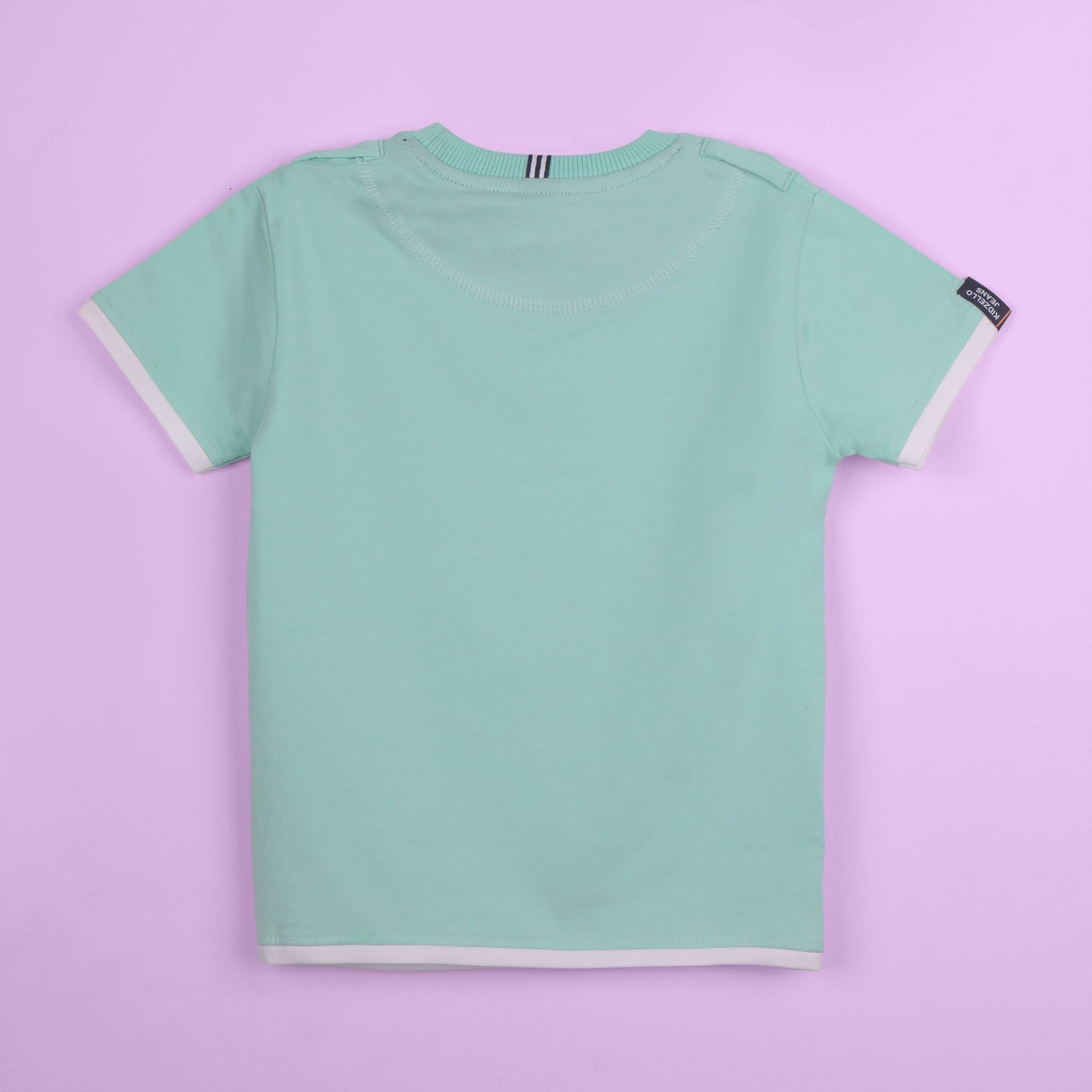 Cool & Playful – Boys’ Mint Cotton Outfit with Shorts & Braces