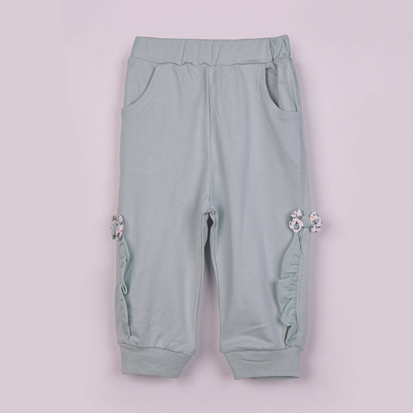 Mint Green Forest Friends Embroidered Top & Pants Set