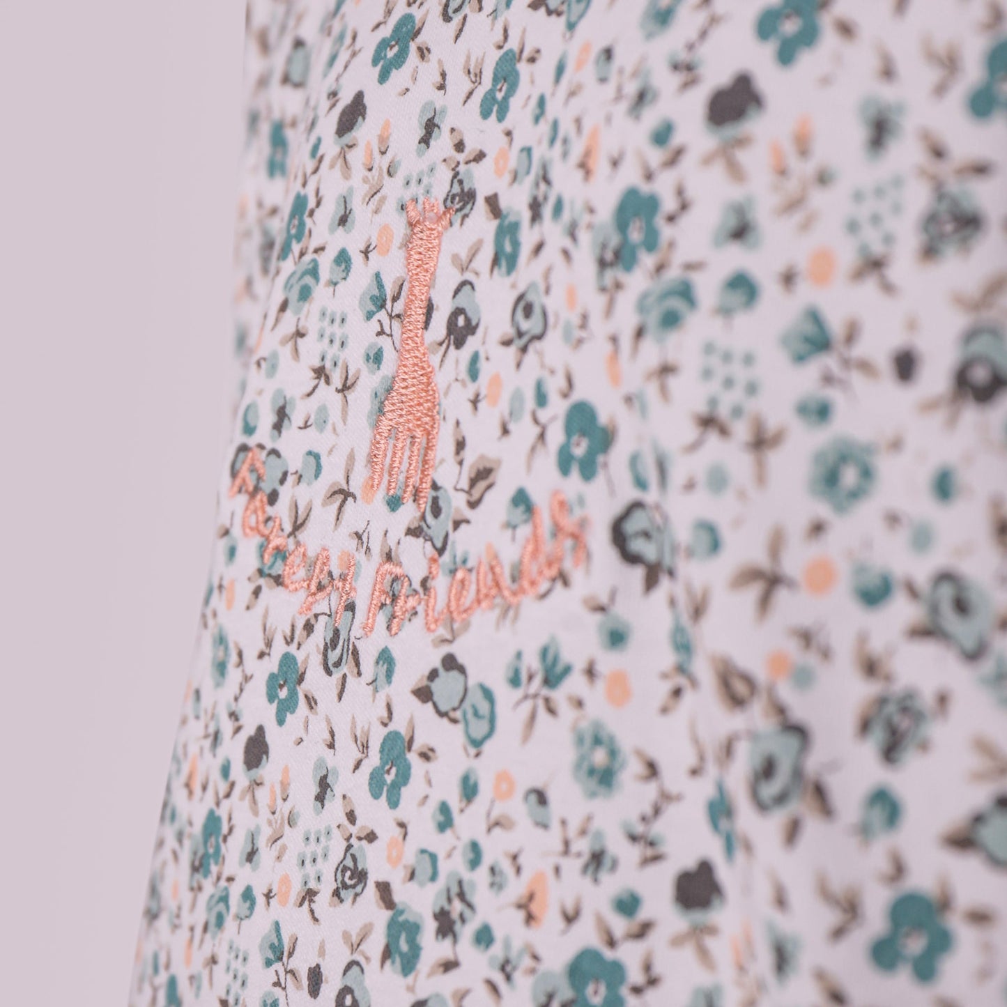 Mint Green Forest Friends Embroidered Top & Pants Set