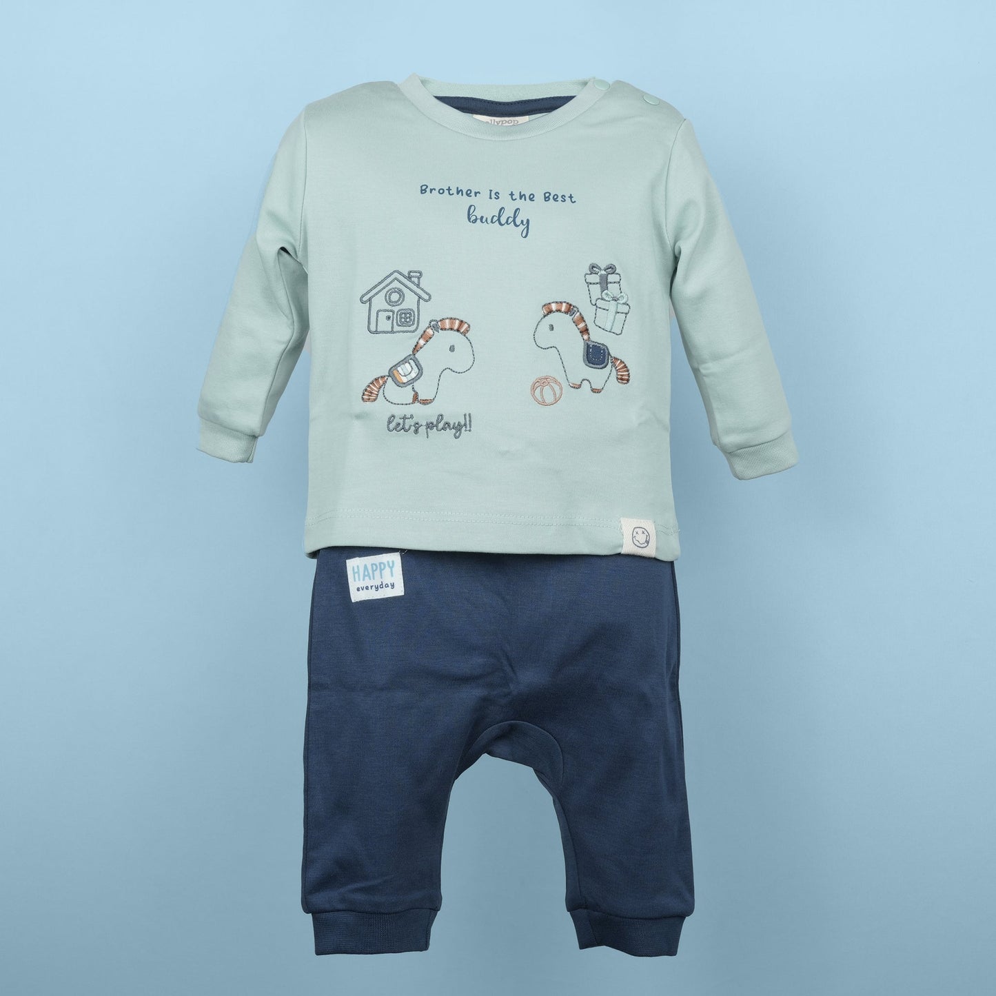 Brother is the Best' Mint Jogger Set