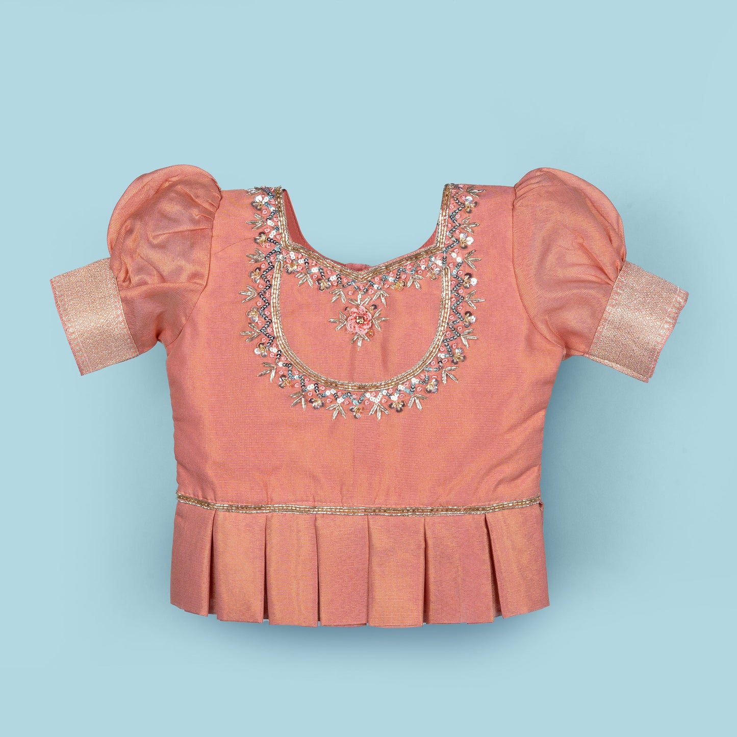 Little Diva’s Coral Charm – Chiklet Lehnga Choli