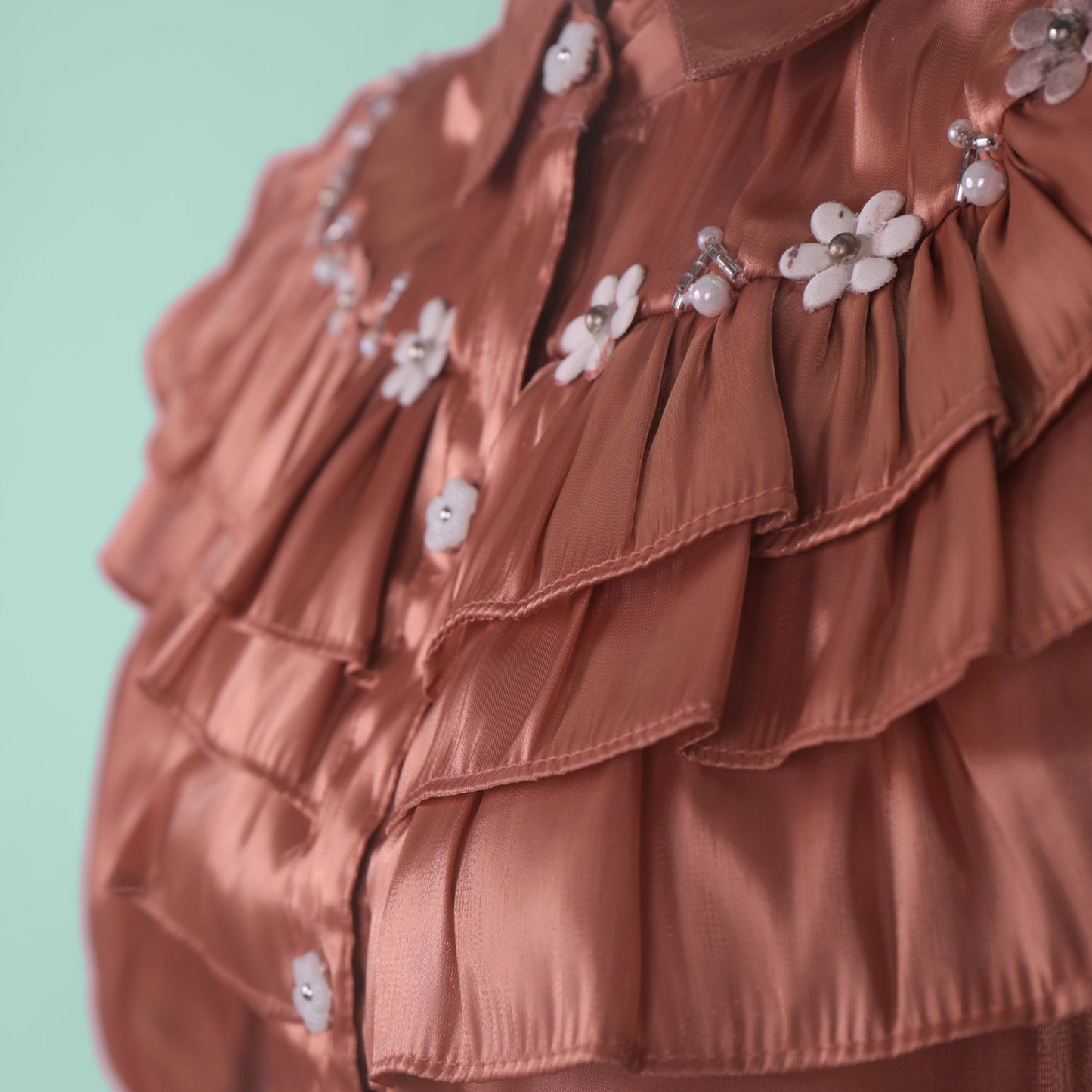 Myra Girls’ Celebration Wear – Coral Bead & Pearl Outfi