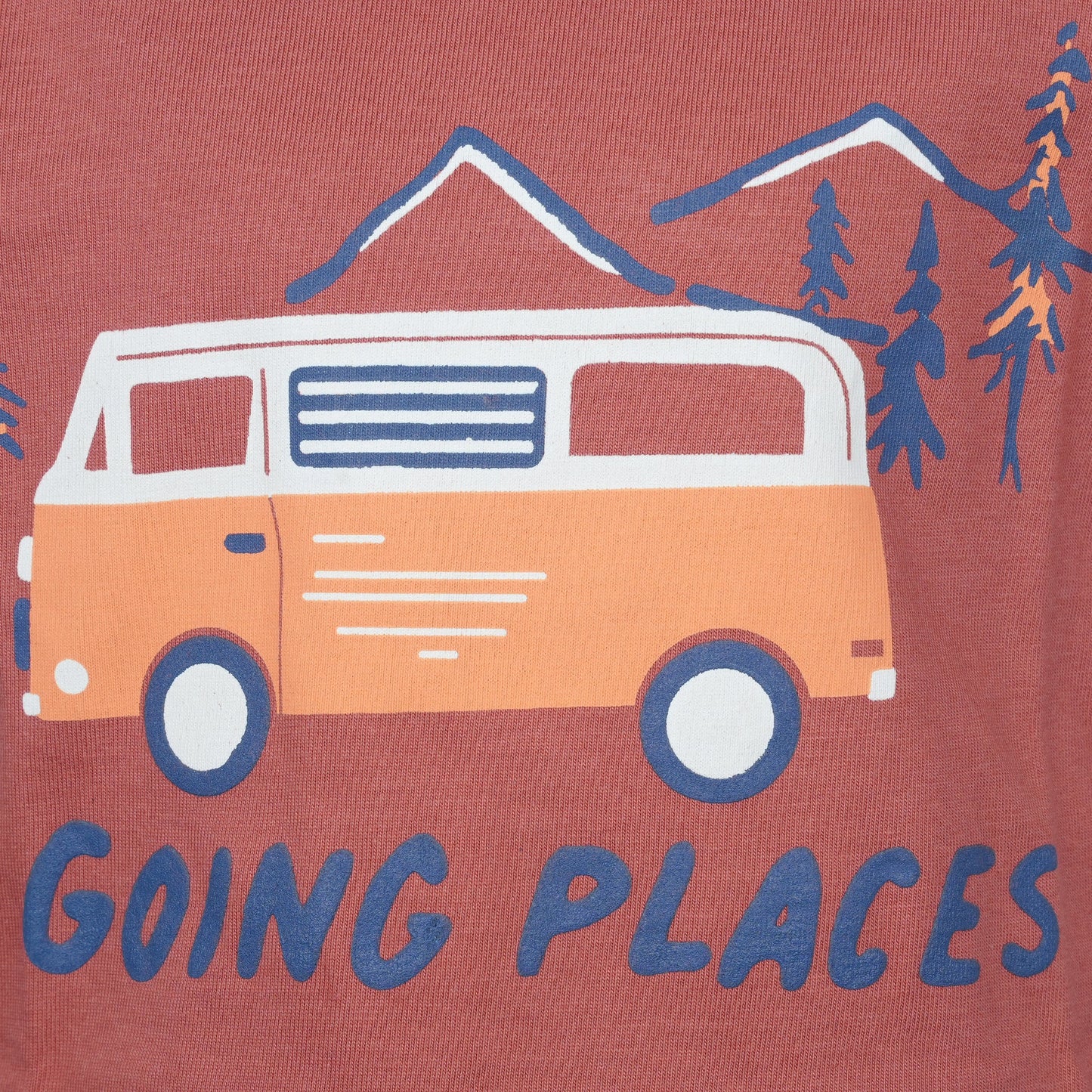 Bright Days Ahead – Big Premier Coral “Going Places” Cotton Tee