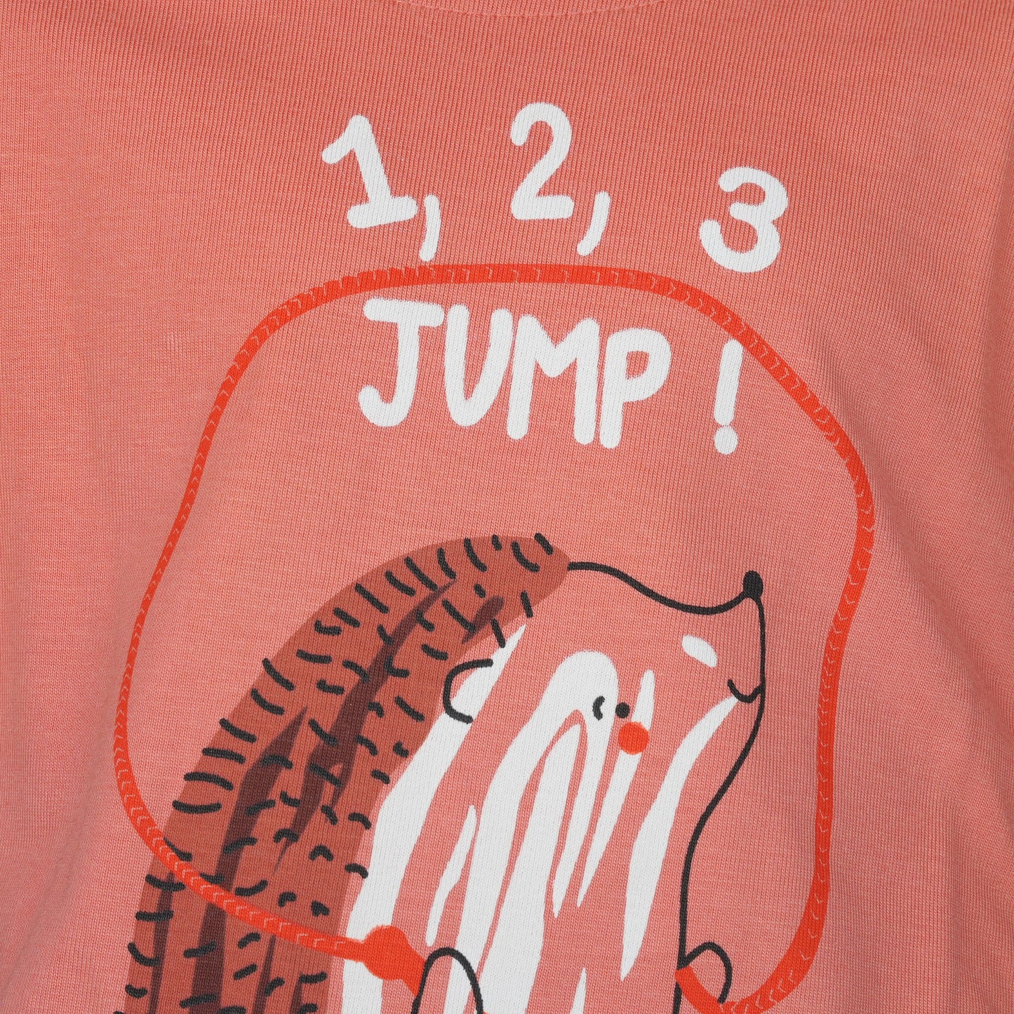 Big Premier Girl's Coral '1 2 3 Jump' Full-Sleeve Top
