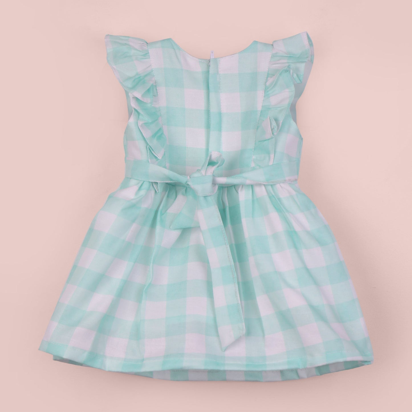 Step into smart outdoor fun with A Little Pari’s sea green frock and panty combo!