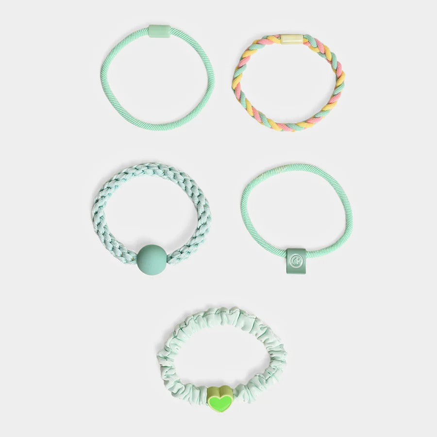 Miarcus Elegant Sea Green Hair Ties Set – Perfect for Fashion