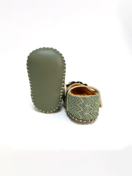 Nuluv Sea Green Booties for Infant Girls – Soft & Stylish Baby Shoes (6–12 Months