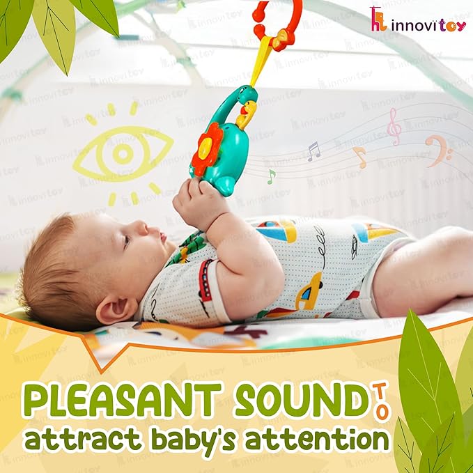 Innovitoy Musical Cradle Rattle – 4 Rhymes, Light-Up, BPA-Free – Newborn Baby 0–6M – Made in India