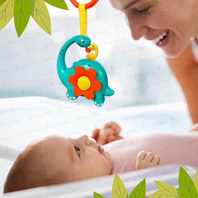 Innovitoy Musical Cradle Rattle – 4 Rhymes, Light-Up, BPA-Free – Newborn Baby 0–6M – Made in India