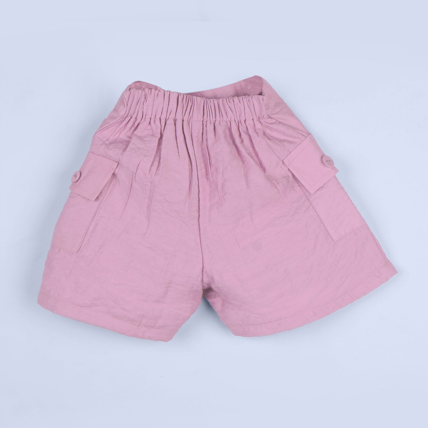 Pretty in Mauve – Girls’ Embroidered Shirt with Mid-Thigh Shorts