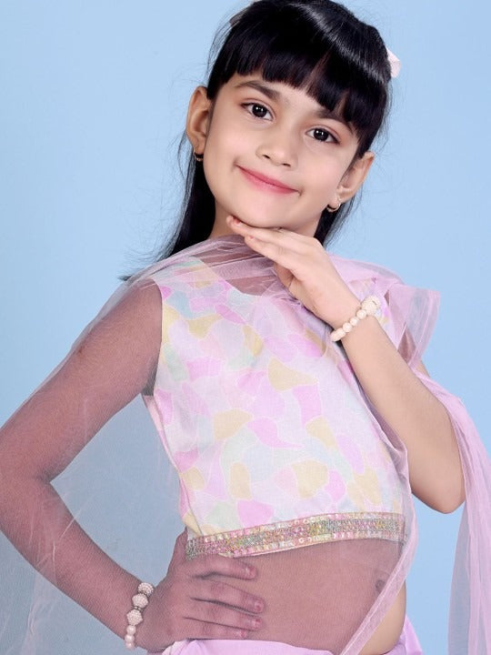 Dance & Dream in Mauve – Twirly Tulle Lehenga with Pretty Lace Choli by Satyam Fab