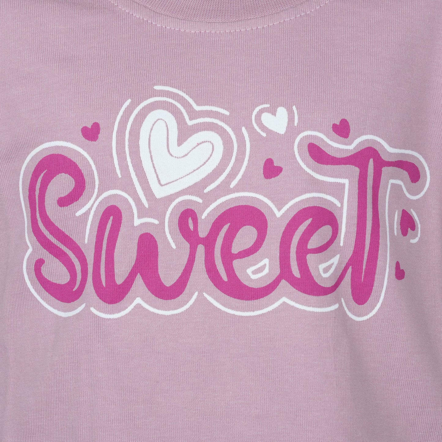 Big Premier Girl's Mauve 'Sweet' Placement Print Top