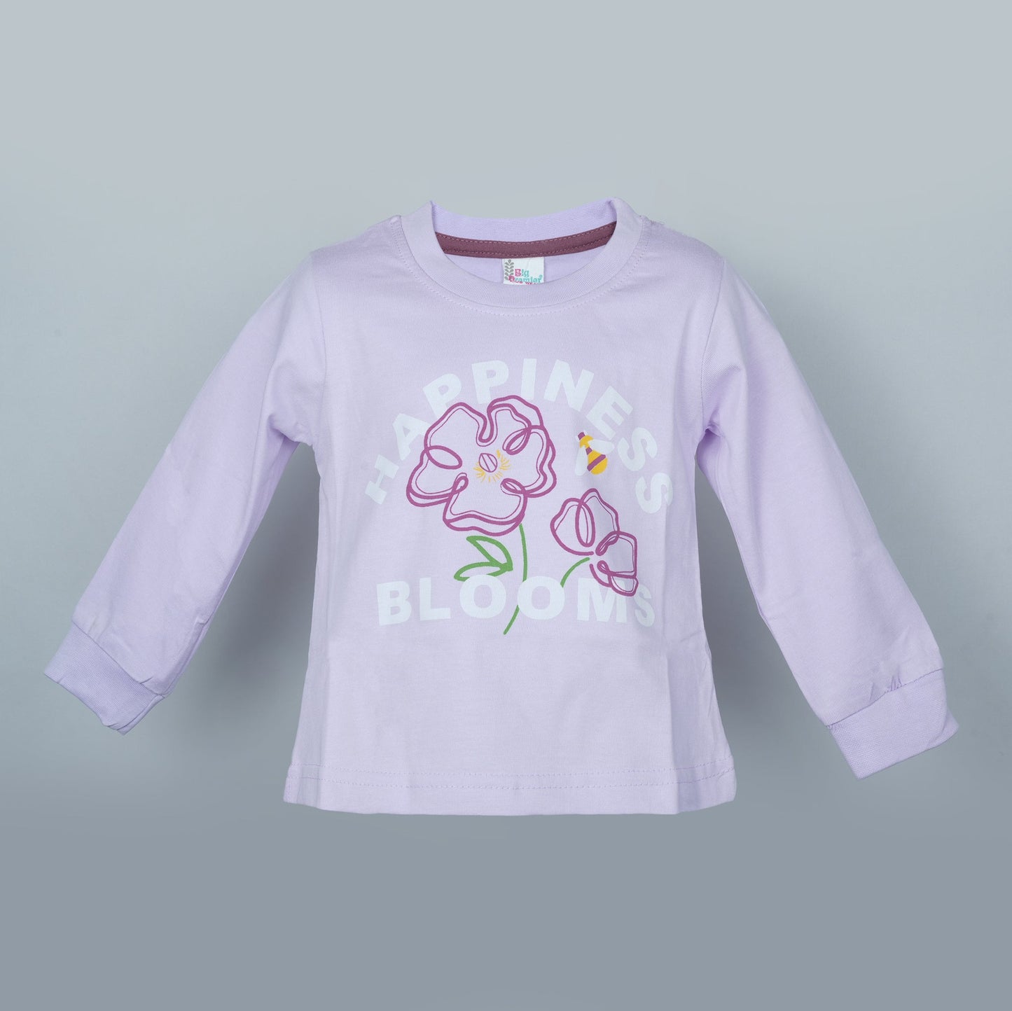 Big Premier Girl's Mauve 'HAPPINESS BLOOMS' Top