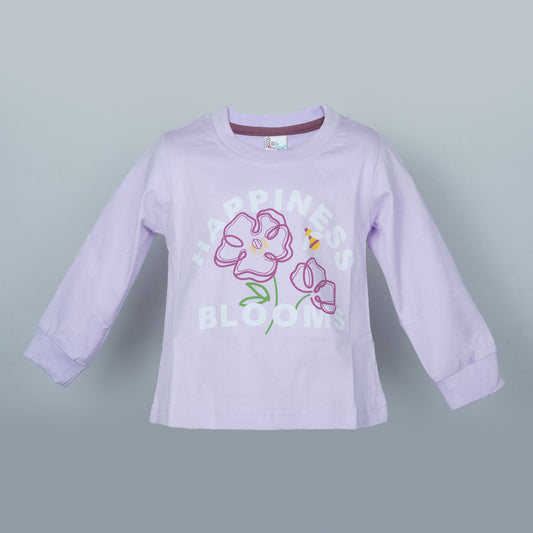 Big Premier Girl's Mauve 'HAPPINESS BLOOMS' Top