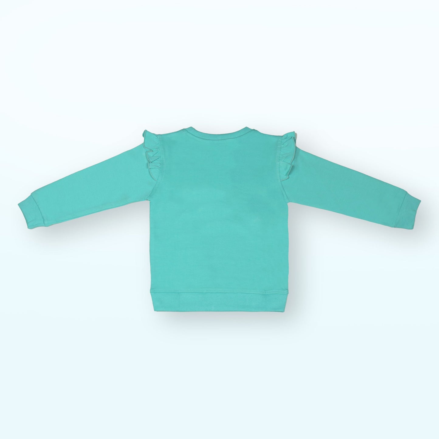 NIOMODA Girls’ Cozy Cotton Sweatshirt – Full Sleeve, Soft & Stylish with Floral Applique
