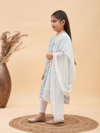 Celebration Star – Vastramay Aqua Blue Kurta Set