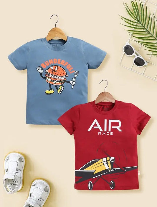 Air Race Adventure – Boys’ Printed Cotton Tee Combo