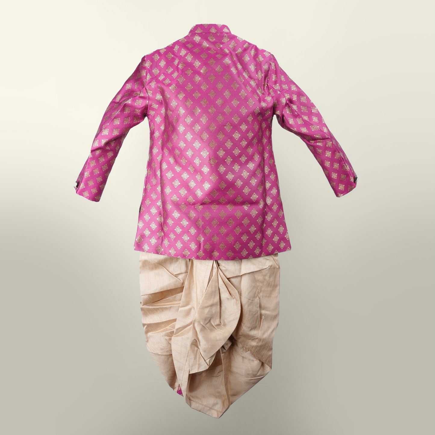 Tradition Boys’ Maroon Dhoti Kurta Set