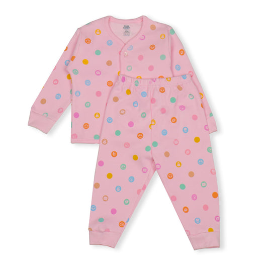Pink Rabbit Chill: Cozy Light Pink Pajama Set for Fun Winter Nights