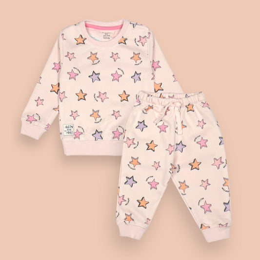 Adorable Cucumber Co-Ord With Star All Over Print