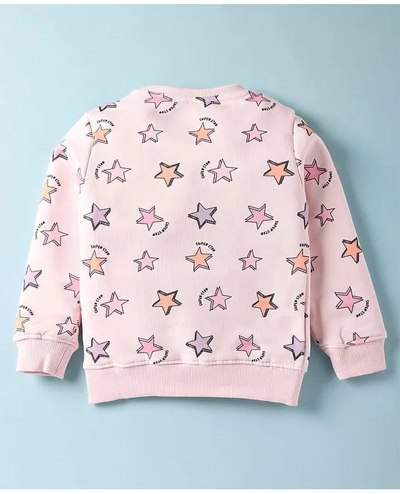 Little Star Snuggle Set – Soft Pink Cotton Sweatshirt & Joggers for Cozy Cuddles!