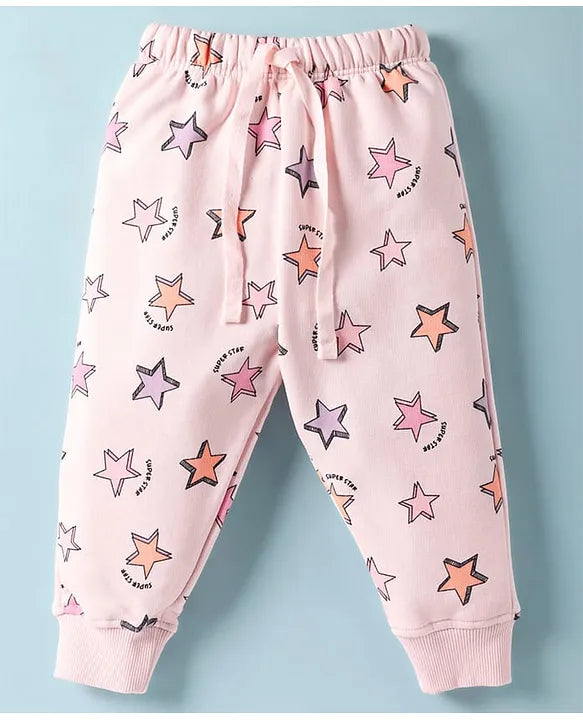 Little Star Snuggle Set – Soft Pink Cotton Sweatshirt & Joggers for Cozy Cuddles!