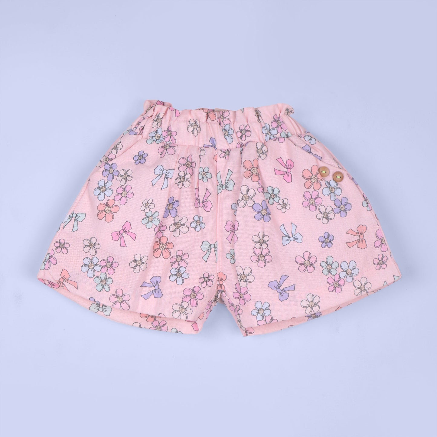 Play All Day: Girls’ Pink Top & Shorts Summer Set