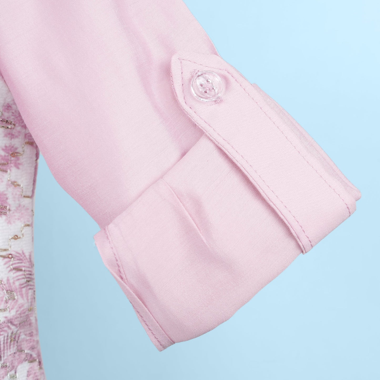Aagam Boys’ Embroidered Kurta & Jacket Set – Light Pink