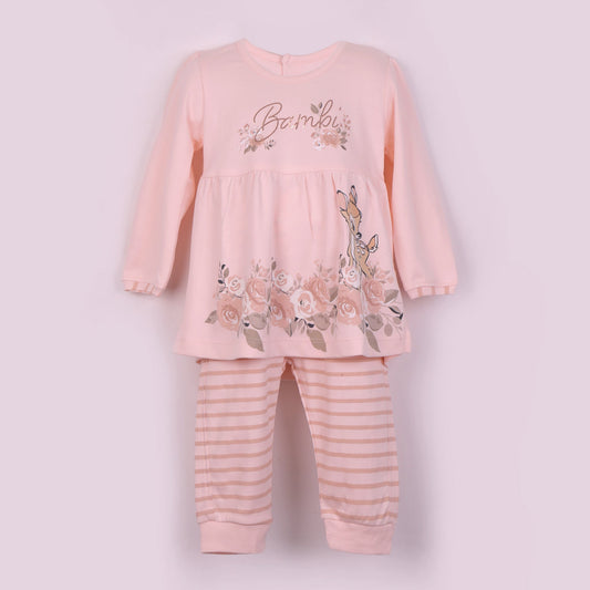 Girls Light Pink Full Sleeve Top & Slip-On Pants – Smart Outdoor Essentials