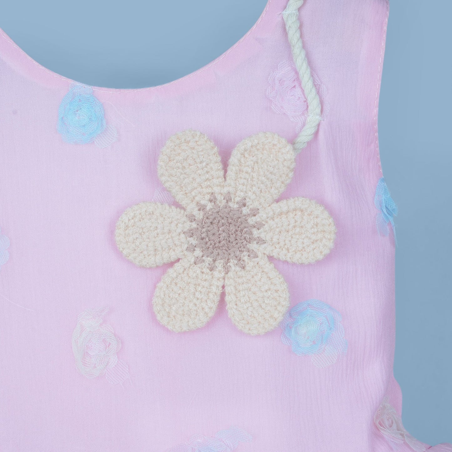 Pretty in Pink: Orrigany Sleeveless Embroidered Frock for Party & Outdoor Fun