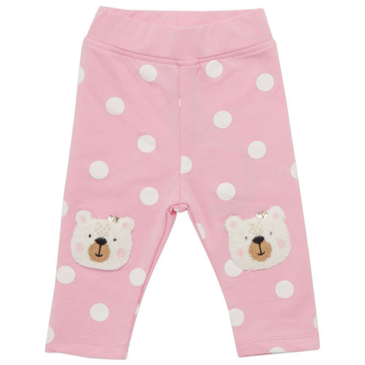 Little Kangaroos Girls’ Baby Pink Printed Leggings