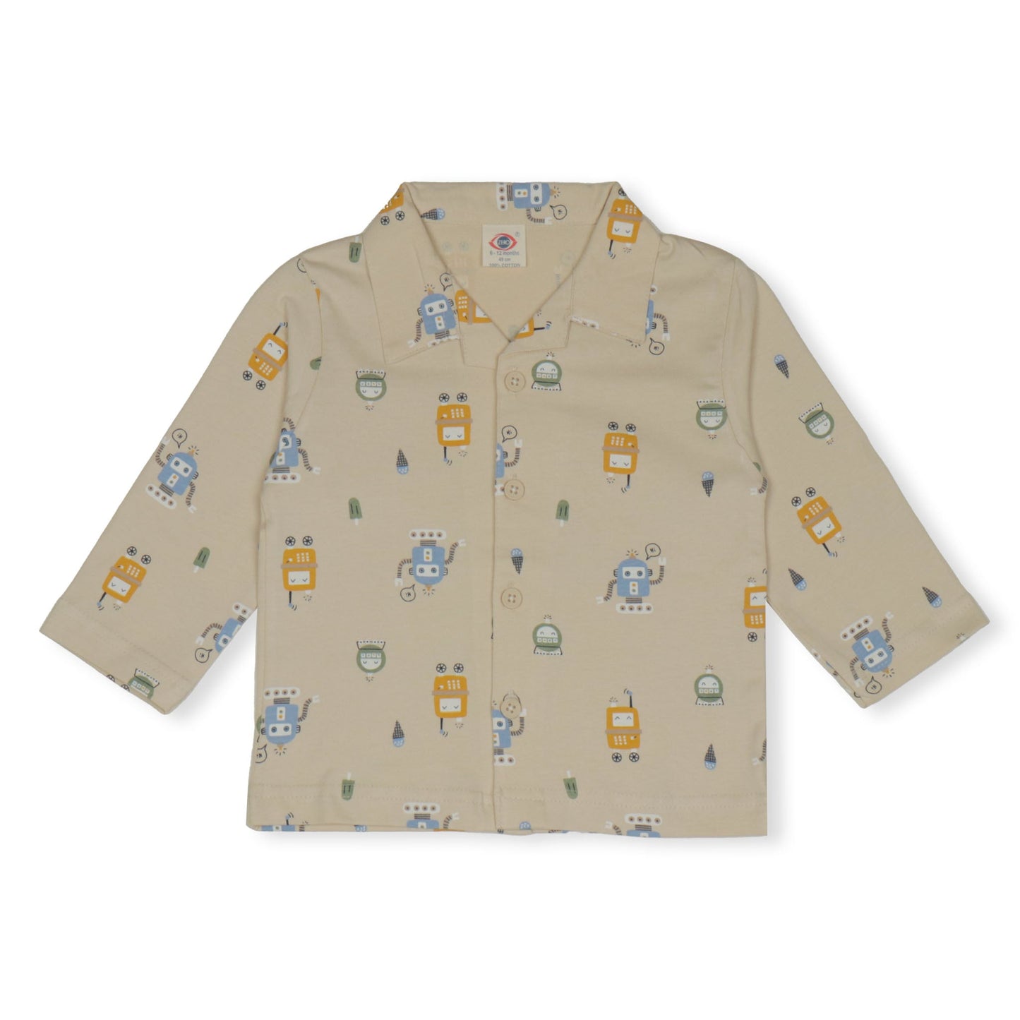 Zero Cuddly Bots: Cozy Creamy Night Pyjama Set