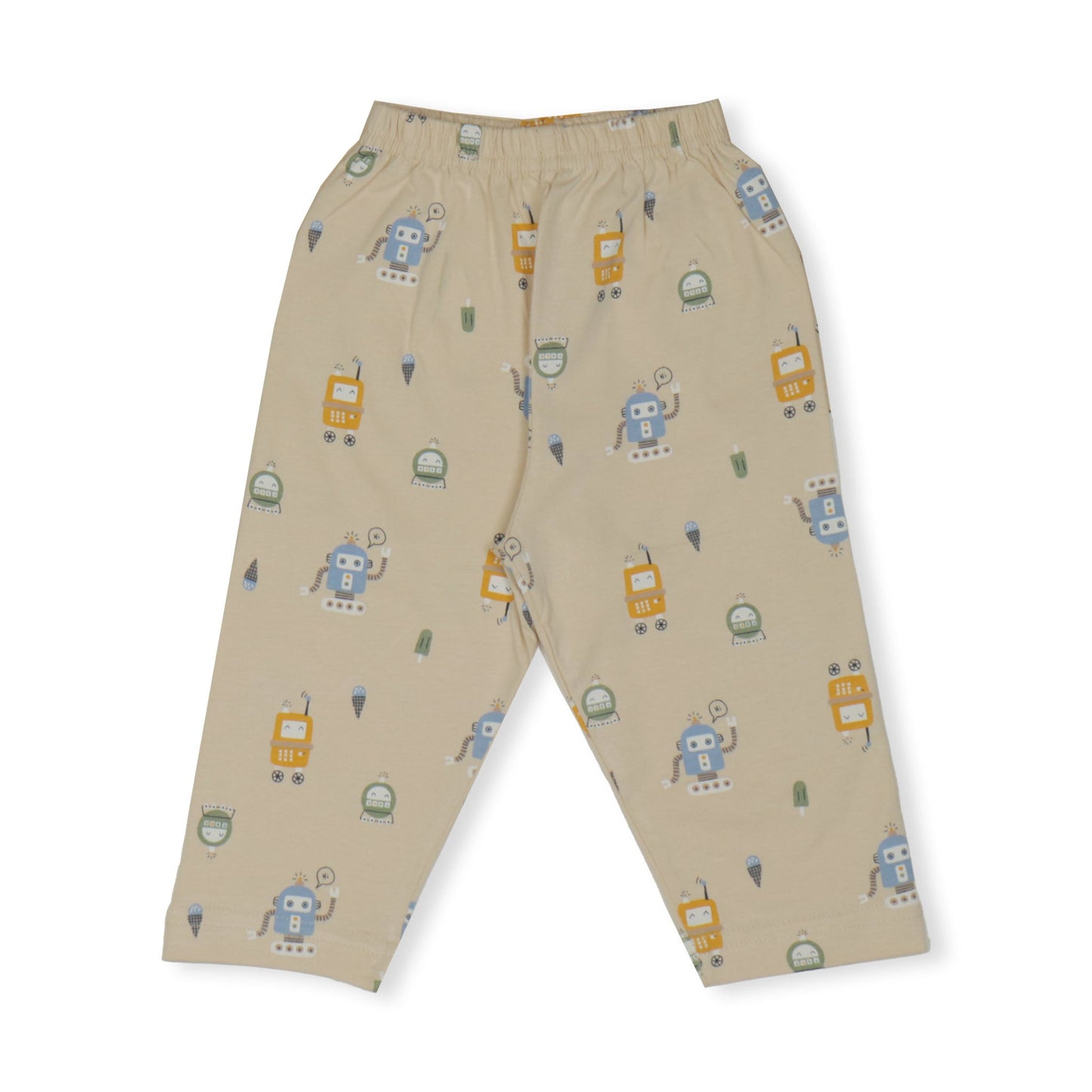 Zero Cuddly Bots: Cozy Creamy Night Pyjama Set