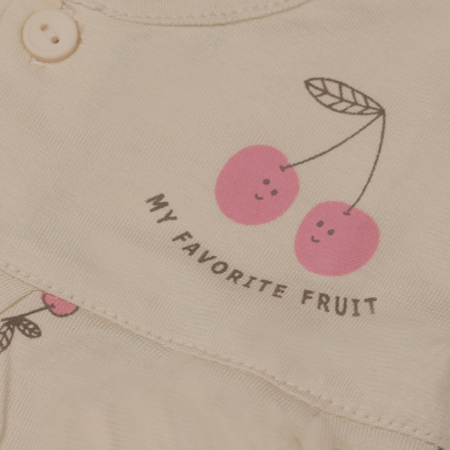 Pink Rabbit Creamy Cherry Cap-Sleeve Breeze Dress