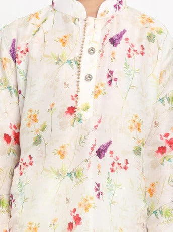 Smart & Stylish – Vastramay Cream Ethnic Ensemble