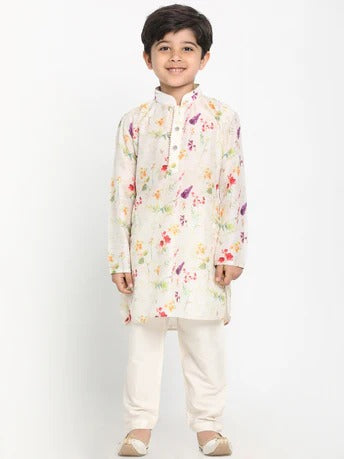 Mini Celebrator: All-Over Print Kurta & Pyjama Set