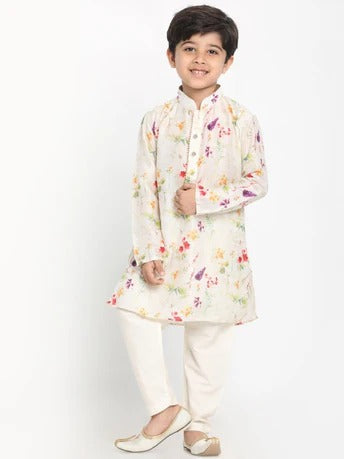 Mini Celebrator: All-Over Print Kurta & Pyjama Set