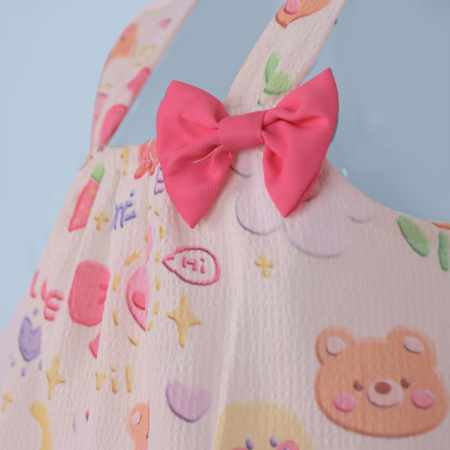 Stylish Cute & Comfy Cream Top with Bow Detail & Elasticated Shorts