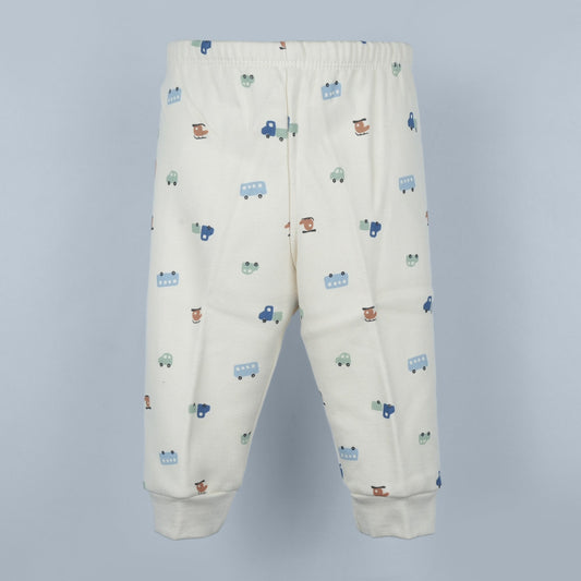 Creamy Comfort: Pink Rabbit All-Over Print Leggings | Skinny Fit for Winter Play