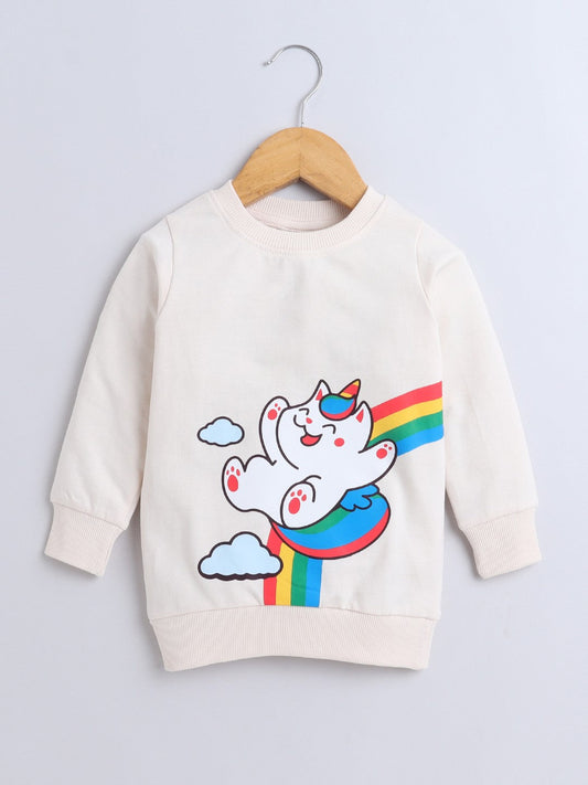Bumzee’s cotton sweatshirt: classic cream shade with comfy fit for smart outdoor wear!