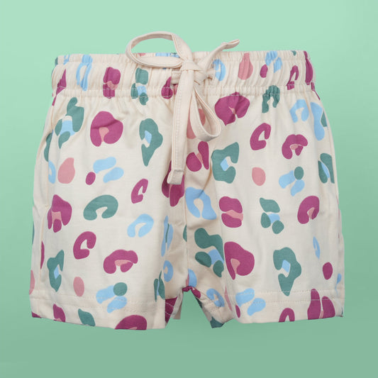 Chic & Comfy – Ollypop Cream Printed Shorts for Girls
