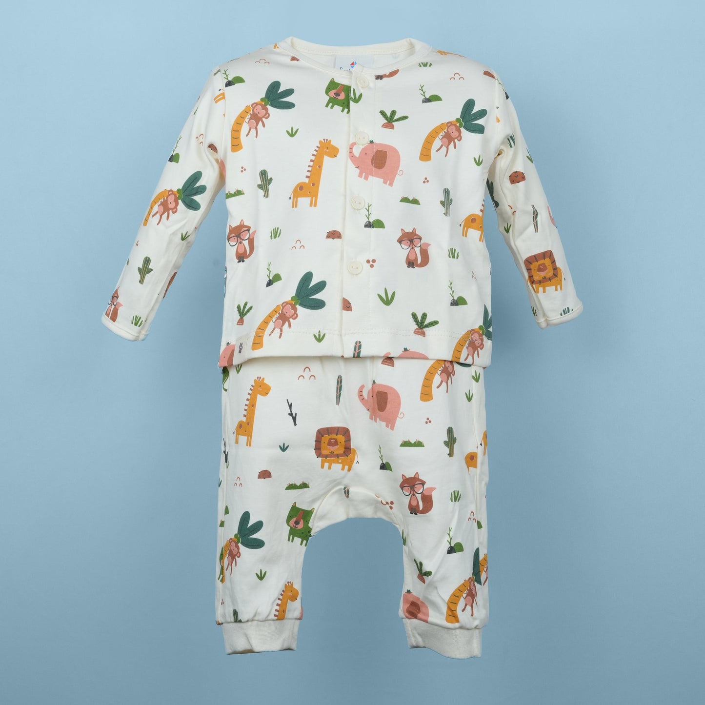 Sleepytime Chic – Ollypop Cream Cotton Shirt & Pyjama Set
