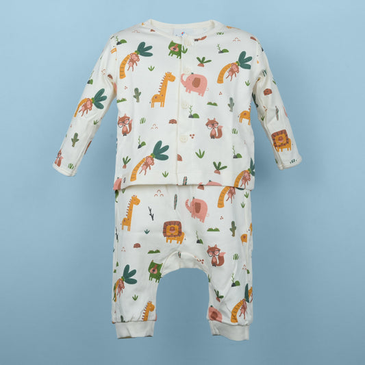 Sleepytime Chic – Ollypop Cream Cotton Shirt & Pyjama Set