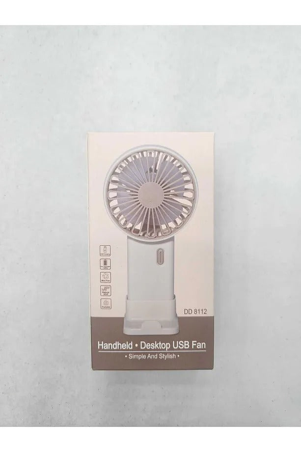 Handheld Desktop USB Fan – Portable Rechargeable Mini Fan for Home, Office & Travel