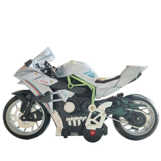 New Play Compatible Grey Hot Racing Sports Bike Building Blocks for Kids (Multi-Colored_Pack of 1)