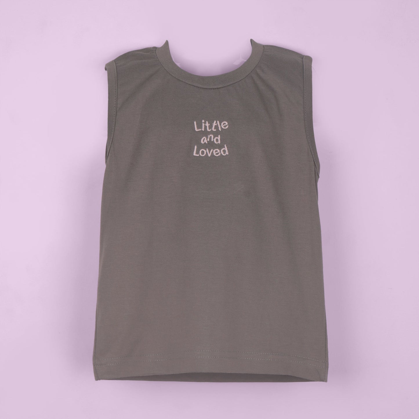 Little Collars Boys’ Summer Outfit – Olive Shirt, T-Shirt & Shorts